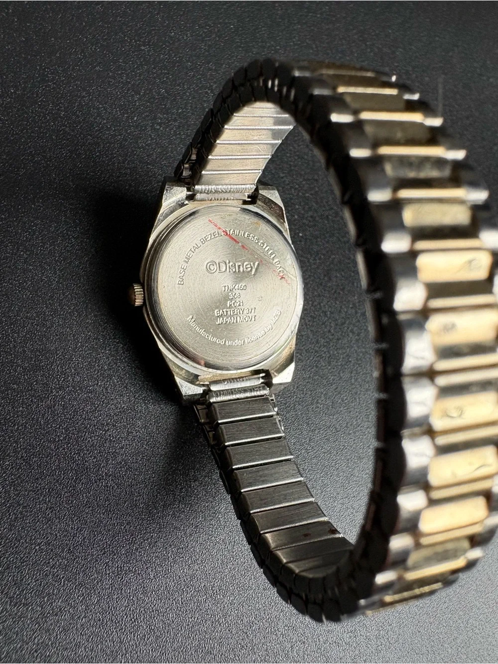 Tinker Bell Woman’s Vintage Two-Tone Character Watch - Silver & Gold